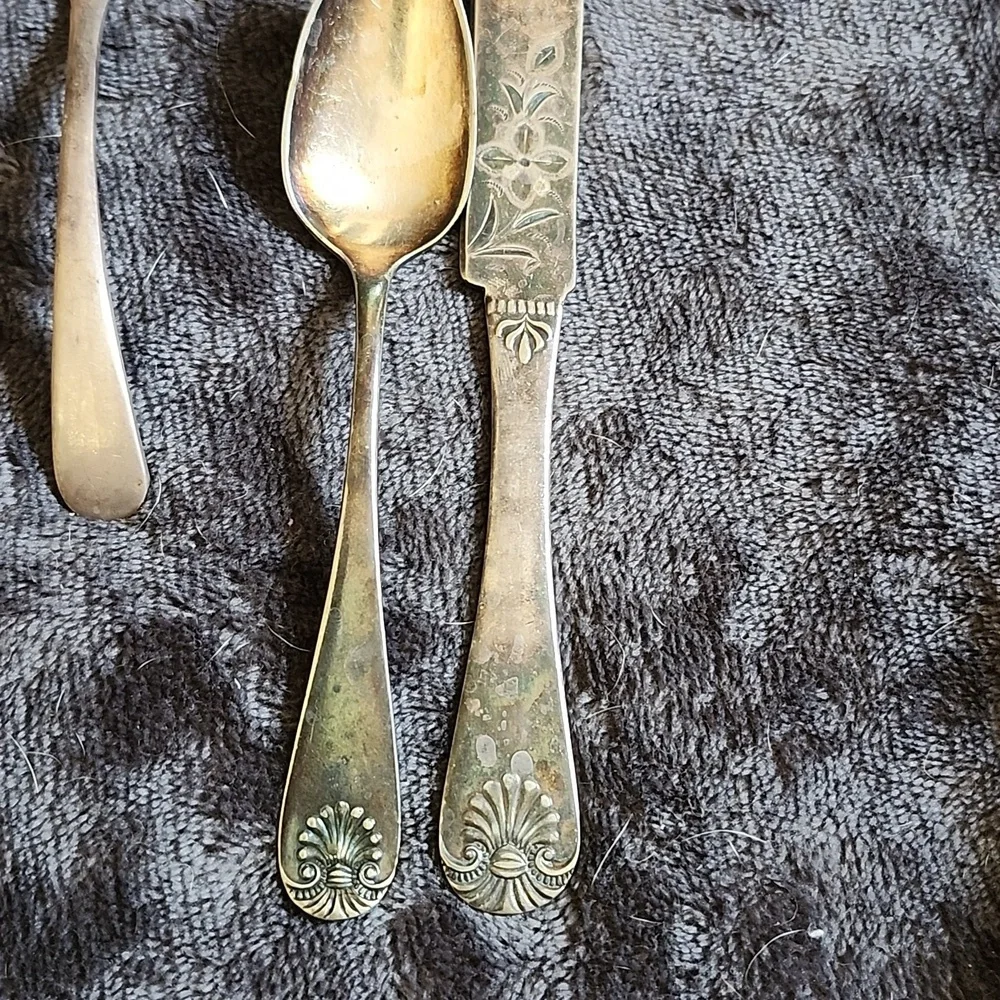 Silver plated bundle of Servewear Flatware Vintage Onieda Sheffield Rogers
